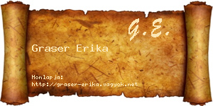 Graser Erika névjegykártya