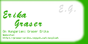 erika graser business card